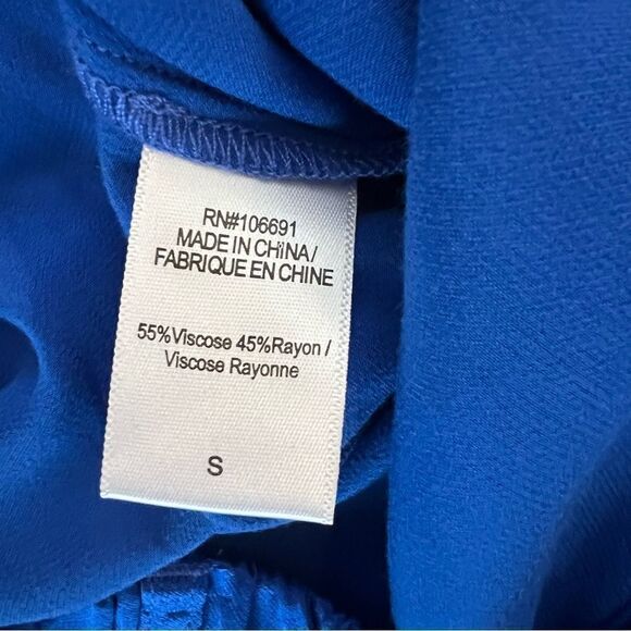 YFB Young Fabulous & Broke Satin Cargo Pants NEW Size Small in Royal Blue - Picture 7 of 8